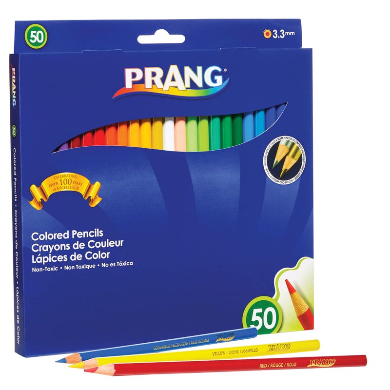 Prang Colored Pencil Sets, 3.3 Mm, 2b (#1), Assorted Lead/barrel Colors, 50/pack - Image 2
